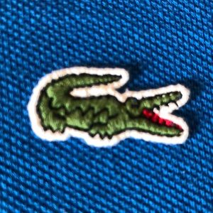 LACOSTE Size 8 3XL Polo Shirt Vivid Blue 2-button 100% Cotton Made in a France